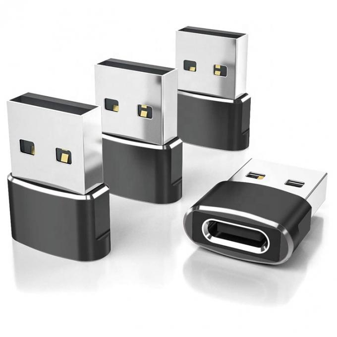 Multicolor Metal Shell USB Tipo C Adaptador de Mulher para USB Homem 0