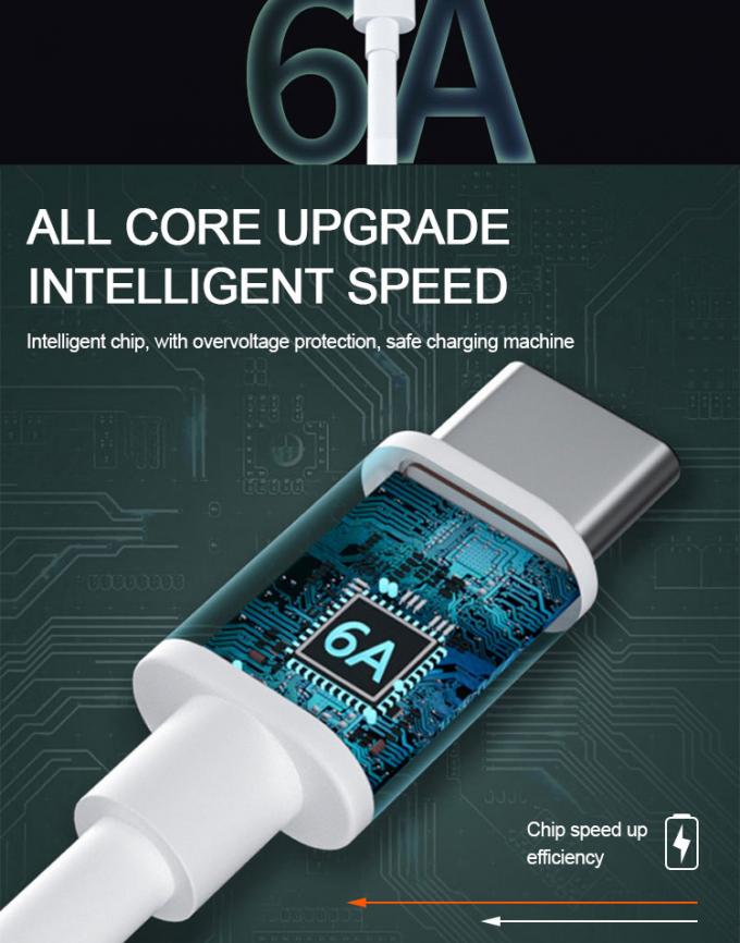 Carregamento Super Rápido 6A Tipo C Cable de carregador de dados USB para telemóvel 4