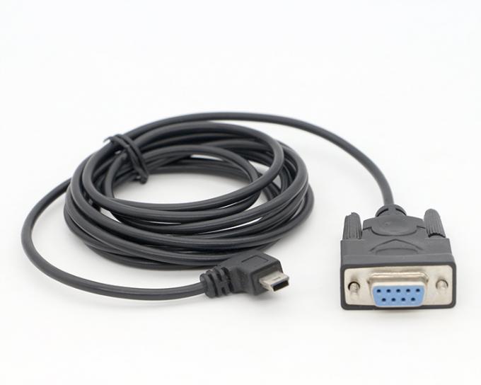 CUSTOM 90 graus ângulo direito Mini B USB para Fêmea DB9 RS232 cabo serial 6