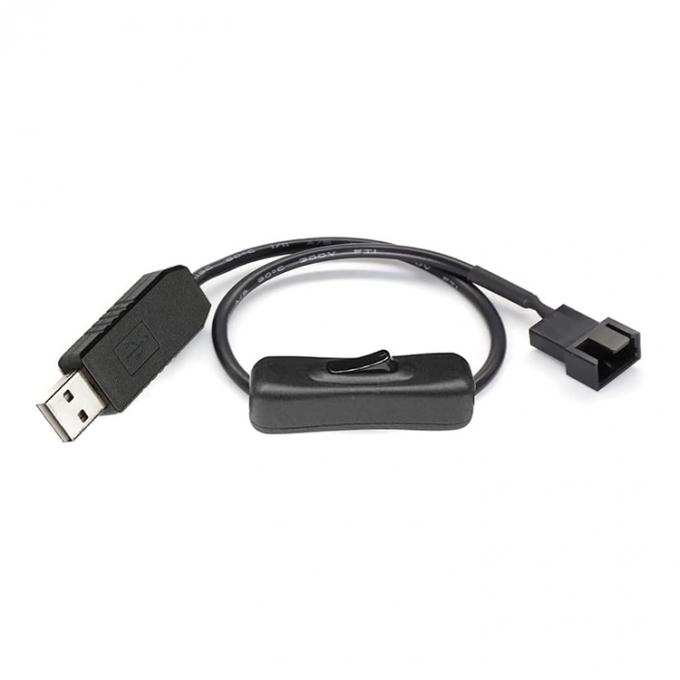 12V Step UP Boost USB para 3 pin 4 pin PWM PC Fans ON OFF Switch Adaptador de energia cabo 0