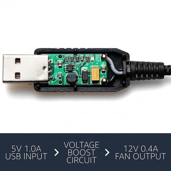 12V Step UP Boost USB para 3 pin 4 pin PWM PC Fans ON OFF Switch Adaptador de energia cabo 1