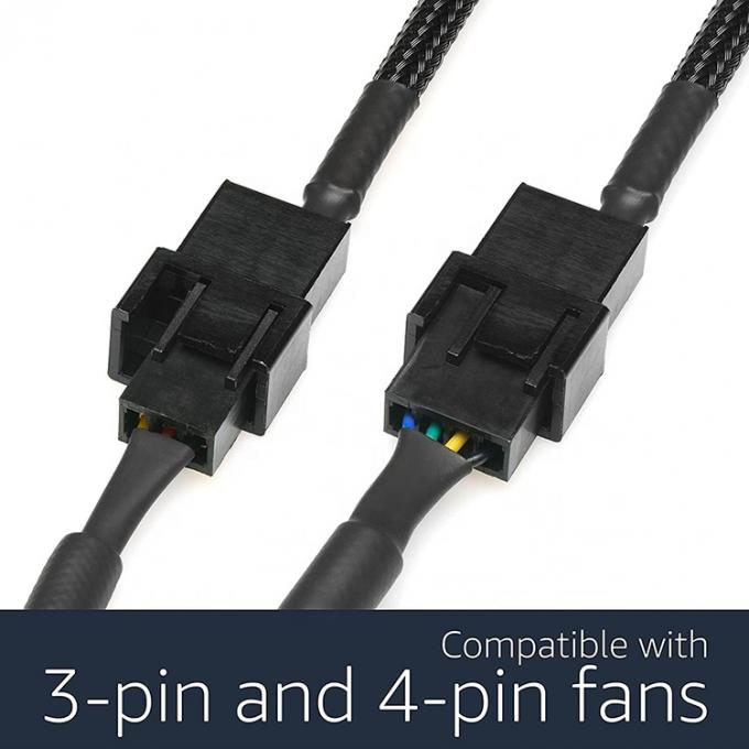 12V Step UP Boost USB para 3 pin 4 pin PWM PC Fans ON OFF Switch Adaptador de energia cabo 5