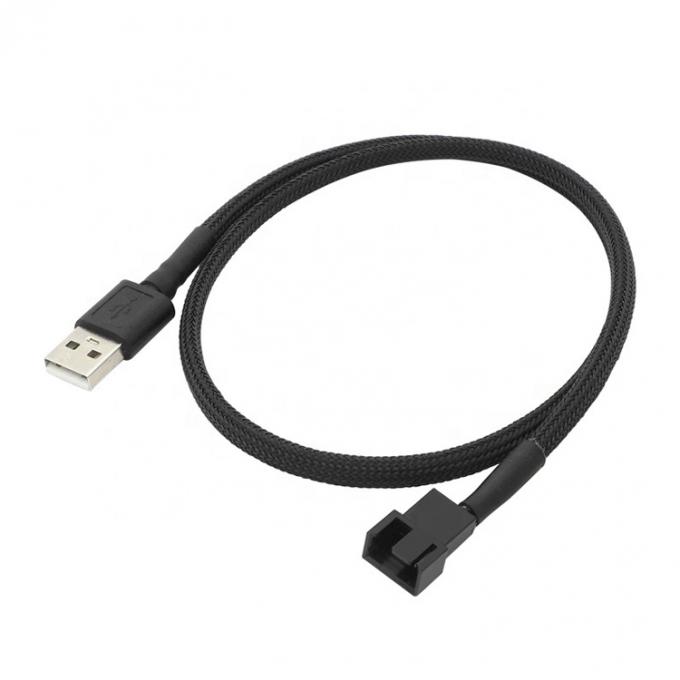 USB para 3 pin 4 pin Molex Feminino PWM 5V Case Computador Cooler Frio Fano Alimentação Adaptador Conector Cable 5
