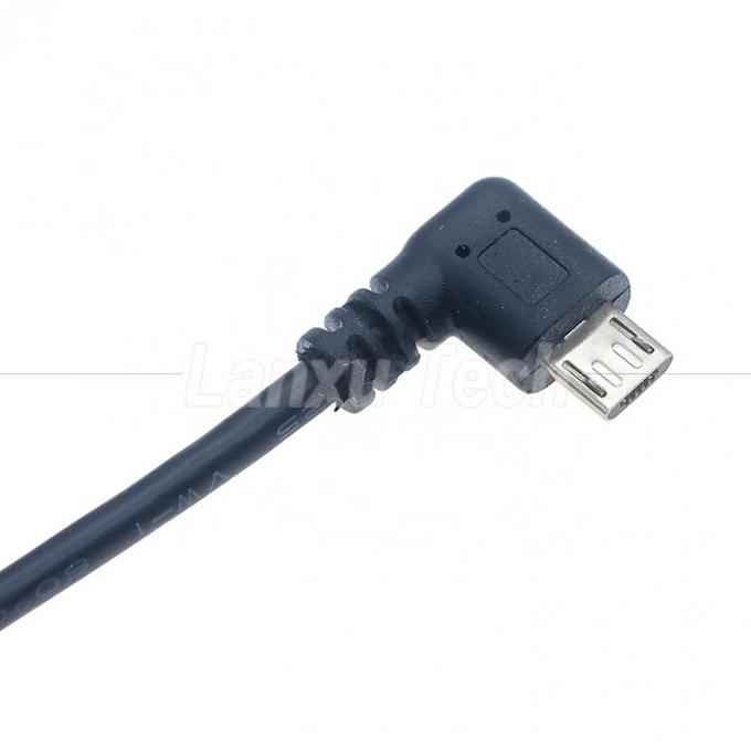 Portable Short 90 Degree Right Angle Micro V8 para USB Female Socket OTG Adapter Cable para Telefone e Laptop 3