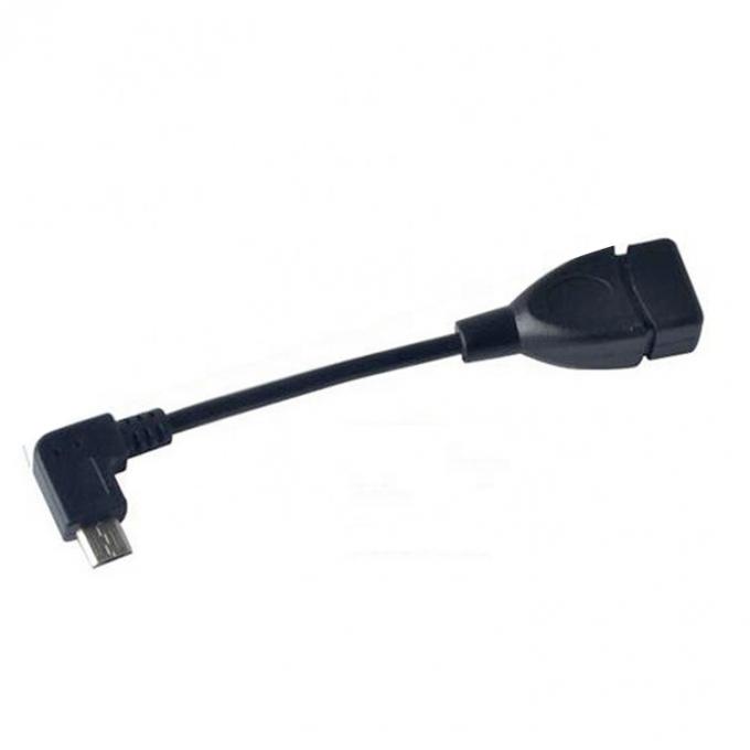 Ângulo de 90 graus Micro B para USB Tipo A Cabos de adaptador OTG femininos 4