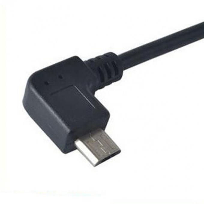 Ângulo de 90 graus Micro B para USB Tipo A Cabos de adaptador OTG femininos 1