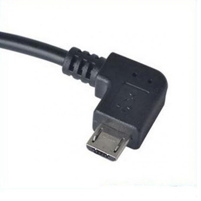 Ângulo de 90 graus Micro B para USB Tipo A Cabos de adaptador OTG femininos 3