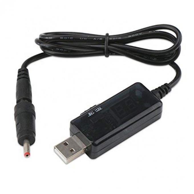 LED Display Multi Compatible Voltage Set Up Booster 5V a 9V 12V USB para cabo de carregador DC 3