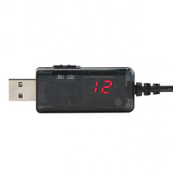 LED Display Multi Compatible Voltage Set Up Booster 5V a 9V 12V USB para cabo de carregador DC 5