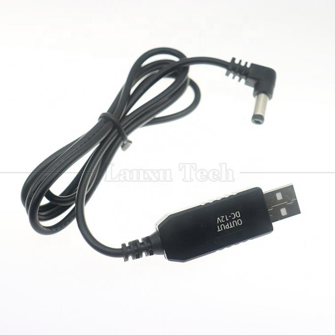 12V Booster USB 5V a 12V Ângulo de 90 graus 5.5x2.1 mm Cabo Jack para Roteador Wifi 3