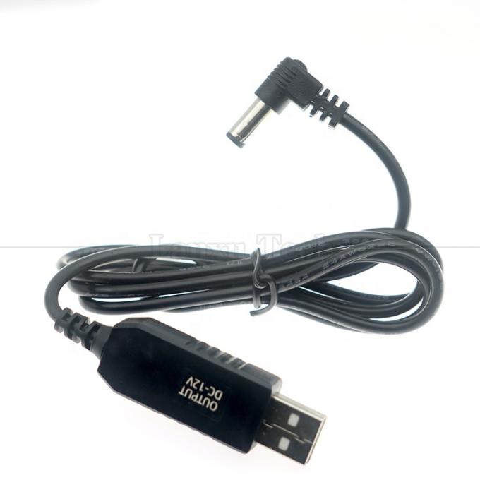 12V Booster USB 5V a 12V Ângulo de 90 graus 5.5x2.1 mm Cabo Jack para Roteador Wifi 6