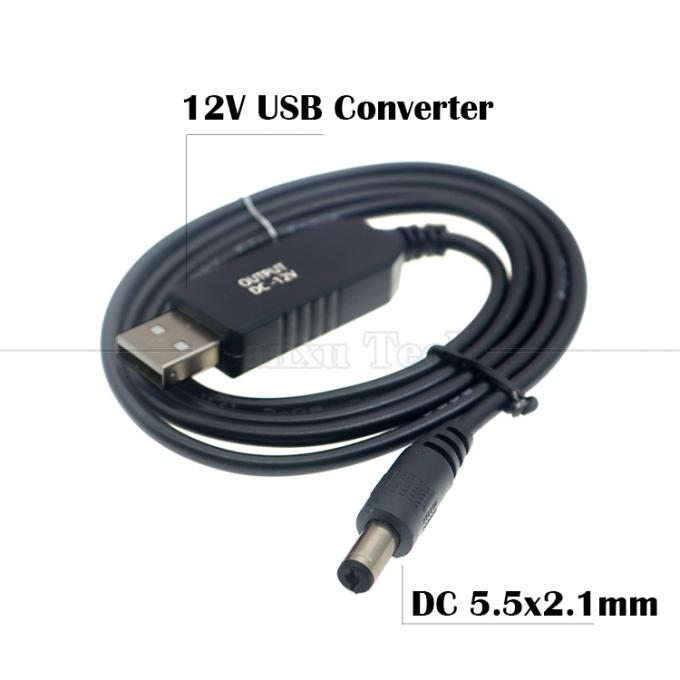 Venda a quente 5V USB para 9V 12V DC Output Converter Booster Wifi Modem Router cabo de alimentação 5