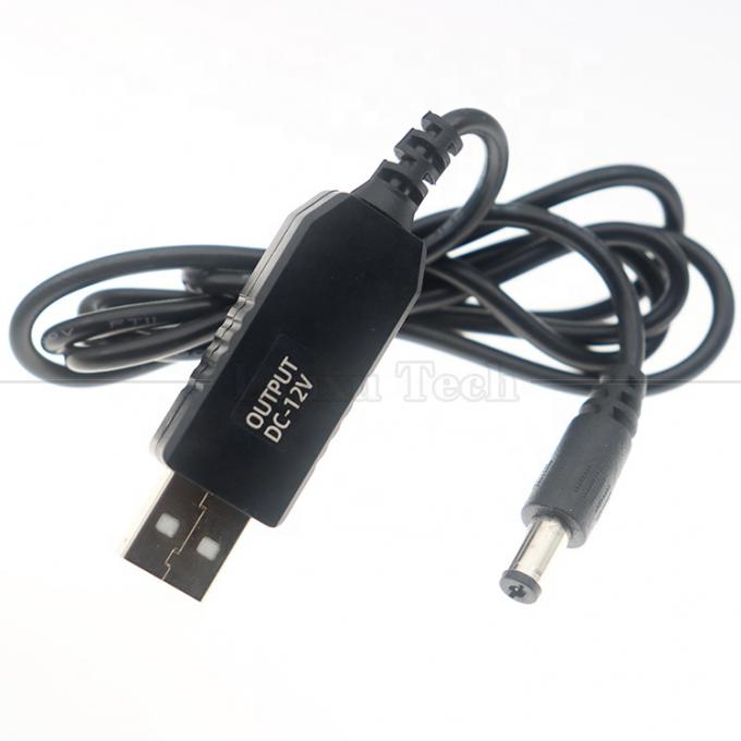 Venda a quente 5V USB para 9V 12V DC Output Converter Booster Wifi Modem Router cabo de alimentação 4