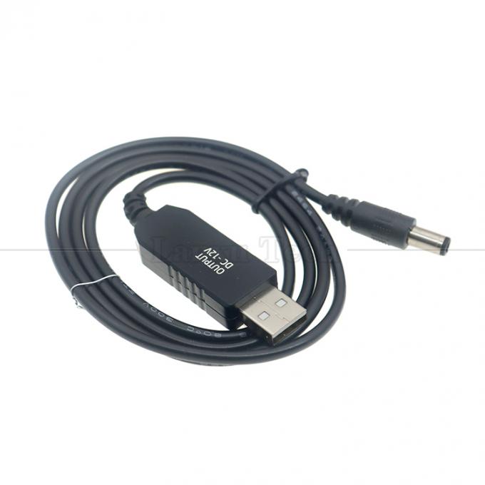 Venda a quente 5V USB para 9V 12V DC Output Converter Booster Wifi Modem Router cabo de alimentação 7