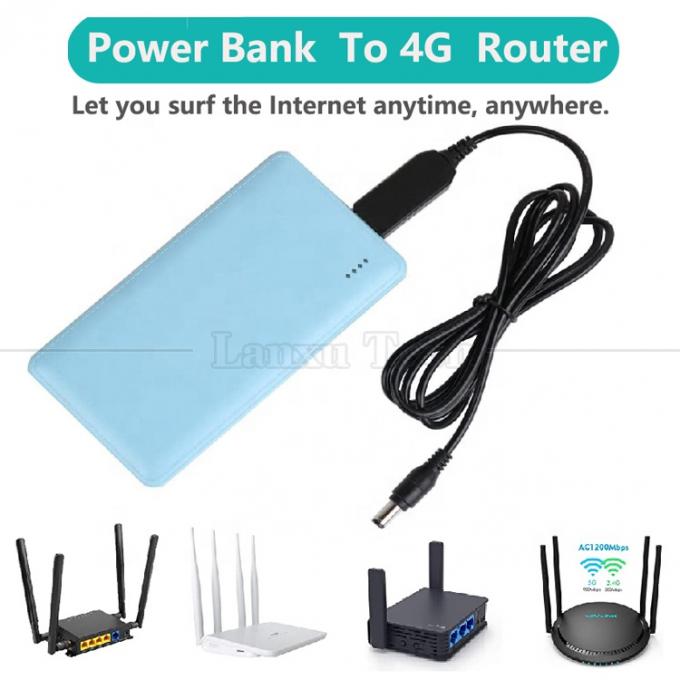 Carregador Step Up de alta qualidade 5.5x2.1mm DC 5V a 12V Cabo de alimentação USB para Wifi Router Modem Fano Luz LED 4