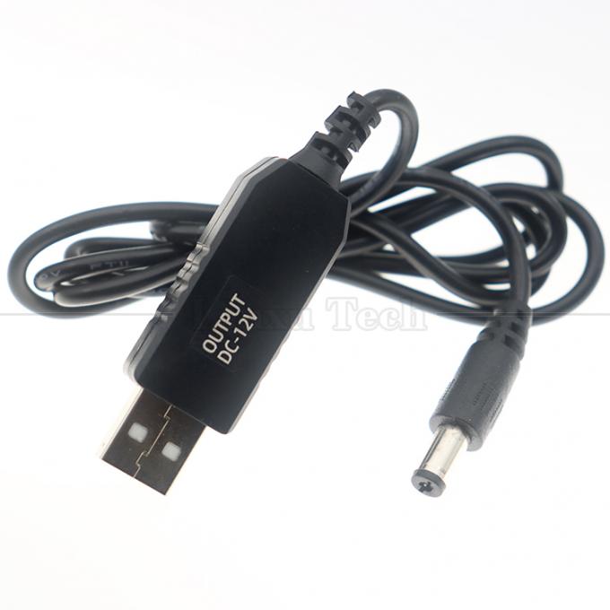Carregador Step Up de alta qualidade 5.5x2.1mm DC 5V a 12V Cabo de alimentação USB para Wifi Router Modem Fano Luz LED 9