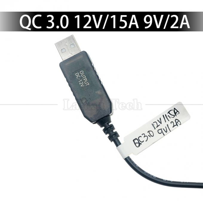 QC3.0 QC2.0 QC Carregamento Grande saída 12V 1.5A 9V 2A 5V a 12V Cabo de carregador USB para Router Led Strip 4