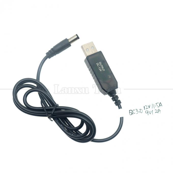 QC3.0 QC2.0 QC Carregamento Grande saída 12V 1.5A 9V 2A 5V a 12V Cabo de carregador USB para Router Led Strip 7