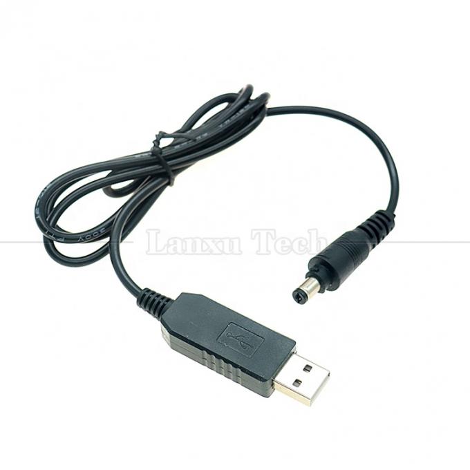 Alta qualidade 5V USB para 12V saída DC 5.5x2.1mm Bloquear Conector Booster Configurar Cable USB de Potência para Led Strip Lâmpadas de Cordel lâmpada 3