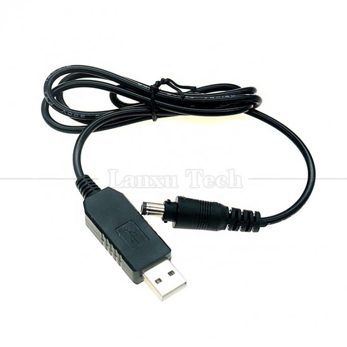 Alta qualidade 5V USB para 12V saída DC 5.5x2.1mm Bloquear Conector Booster Configurar Cable USB de Potência para Led Strip Lâmpadas de Cordel lâmpada 6