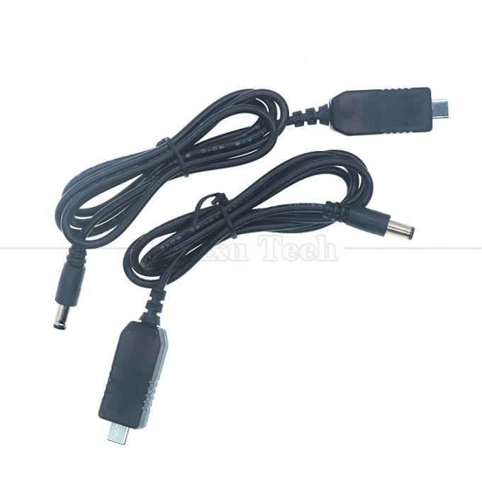 USB Tipo C para DC 5.5x2.1mm 8.4v 7.4v 6v 4.5v 3.6v 3v 2.4v 9v 12v cabo de saída para Wifi Router LED Light Strip Circuit 1