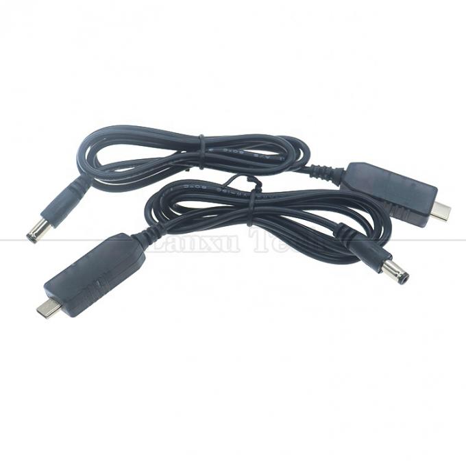 USB Tipo C para DC 5.5x2.1mm 8.4v 7.4v 6v 4.5v 3.6v 3v 2.4v 9v 12v cabo de saída para Wifi Router LED Light Strip Circuit 6