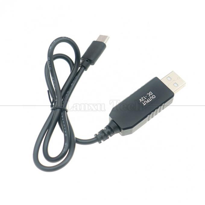 USB 5V para USB Tipo C 12V Output Booster Converter Power Charger Cable para Led Light Mats 2
