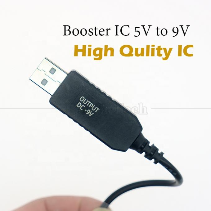 Reforço de alta qualidade 5V USB para 9V DC 5.5x2.1mm Step Up Converter Power Charger Cable para Wifi Router Modem 2