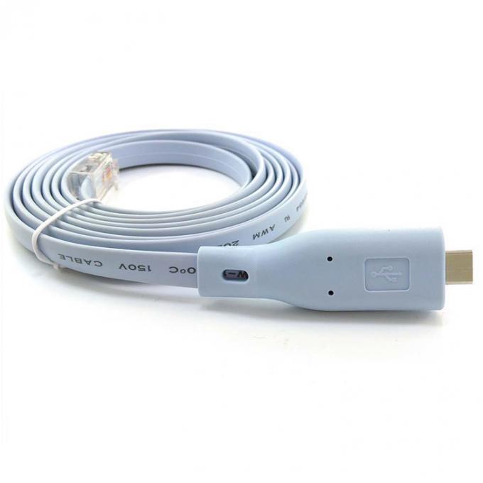Plug and Play 6FT USB Tipo C para RJ45 Serial Adapter Console Cable para Cisco Router Switch 3