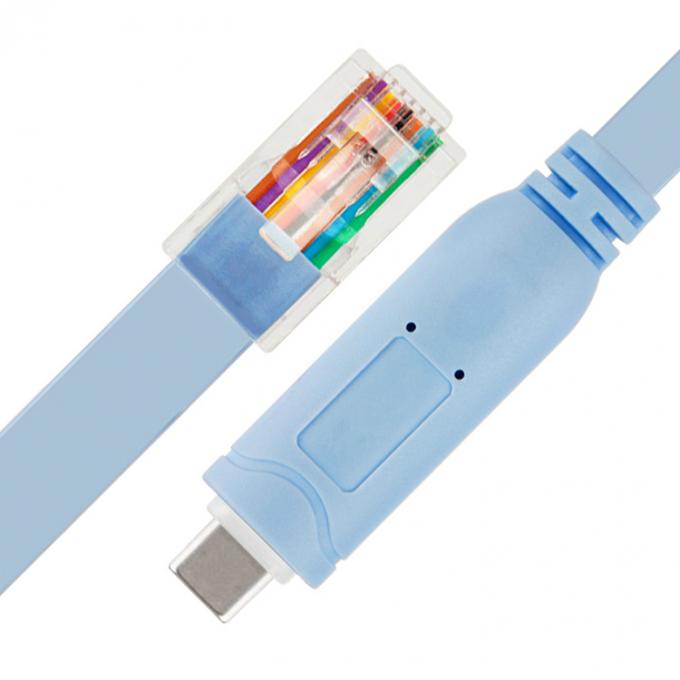 Plug and Play 6FT USB Tipo C para RJ45 Serial Adapter Console Cable para Cisco Router Switch 1