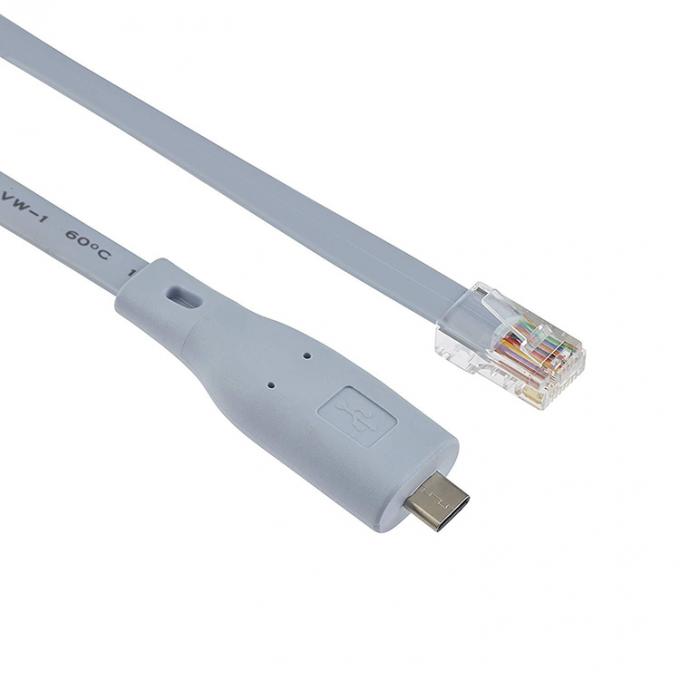 Plug and Play 6FT USB Tipo C para RJ45 Serial Adapter Console Cable para Cisco Router Switch 2