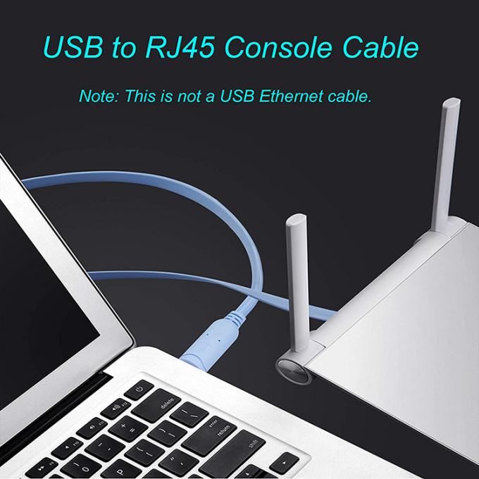 CH340 Rollover USB Console Cable para Cisco Router 9