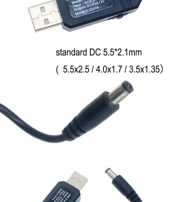 Alta qualidade USB 5v a 9v 12v Cable de reforço de cabo de alimentação de corrente contínua para roteador 3