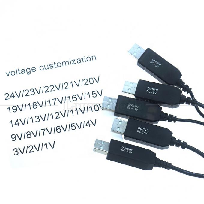 Voltagem personalizada 15V 12V 10V 9V 4V 3V USB para DC Micro Tipo C cabo de carregador para roteador câmera Led Light Walkie Talkie GPS 1