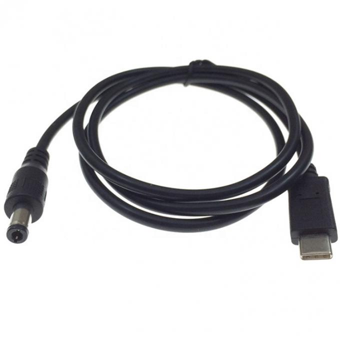 Carregamento rápido 20V 3A 65W USB Tipo C a 5.5mm X 2.1mm DC Power PD Cable de carregamento para laptop 5