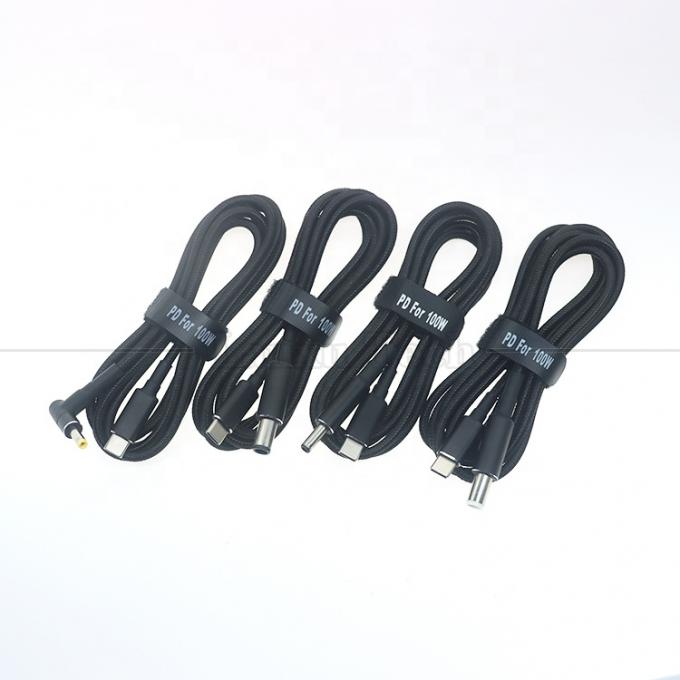 20V 5A 100W Dual E Mark Chip PD Carregamento USB Tipo C para DC Adaptador de cabo de laptop para HP Asus Lenovo Dell 0