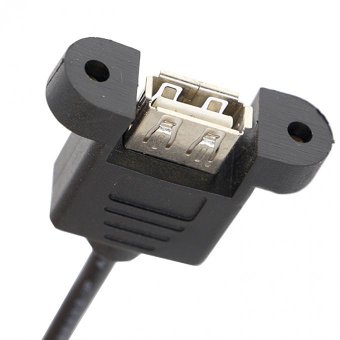 Fecho de parafuso de 90 graus ângulo direito Tipo A de macho para fêmea Painel de montagem cabo de extensão USB 3