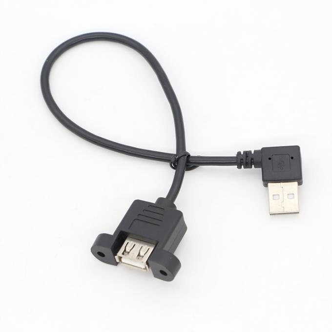Fecho de parafuso de 90 graus ângulo direito Tipo A de macho para fêmea Painel de montagem cabo de extensão USB 6
