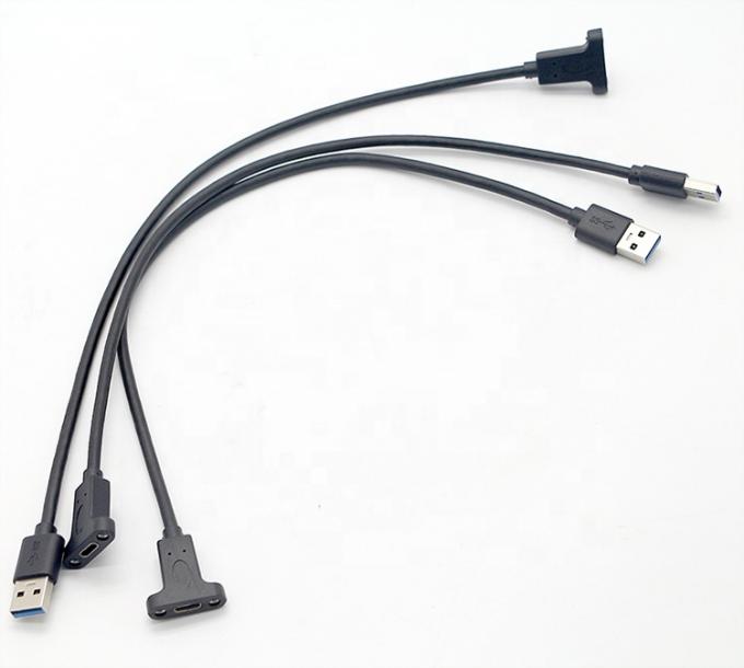 Cable de extensão de montagem de painel de tipo C 3.1 de tipo USB 3.0 A masculino para USB 3.1 feminino 1