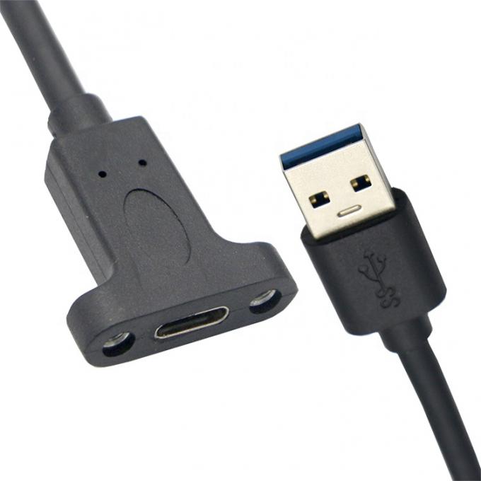 Cable de extensão de montagem de painel de tipo C 3.1 de tipo USB 3.0 A masculino para USB 3.1 feminino 2