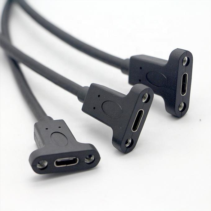 Cable de extensão de montagem de painel de tipo C 3.1 de tipo USB 3.0 A masculino para USB 3.1 feminino 3