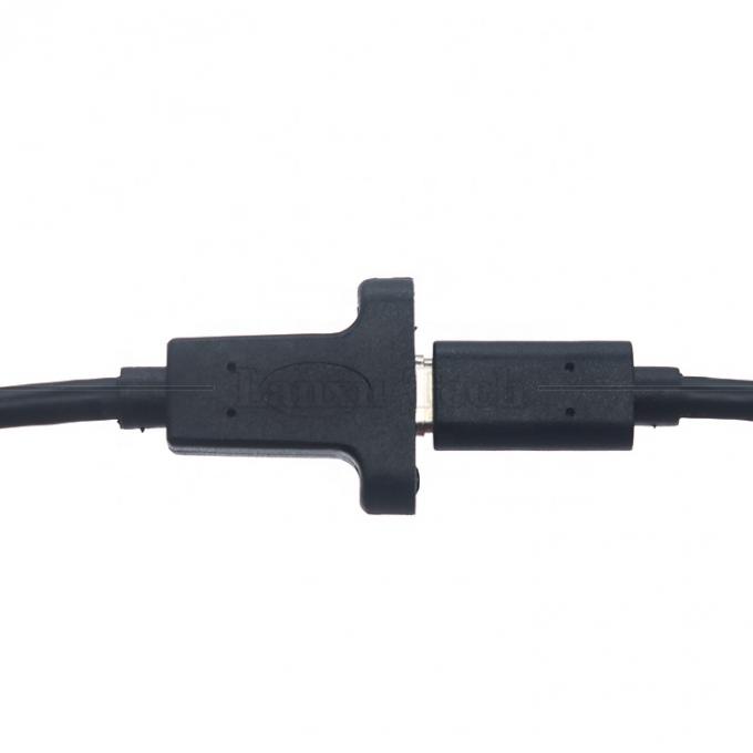 USB3.1 Gen2 10Gbps parafusado USB tipo C de macho para fêmea 6