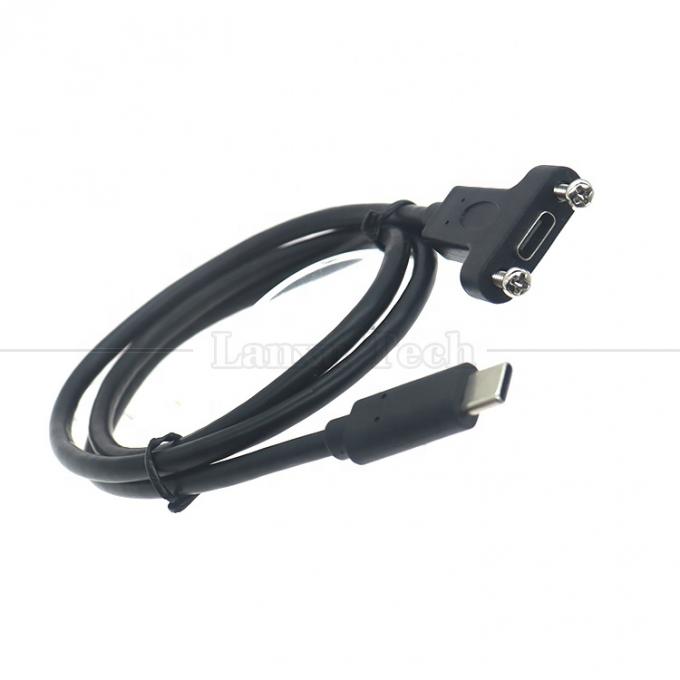 USB3.1 Gen2 10Gbps parafusado USB tipo C de macho para fêmea 5