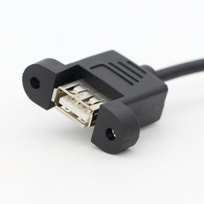 Personalização1M 2M Stud Macho para montar painel feminino USB 2.0 Tipo A cabo de extensão com bloqueio de parafuso Stud 2