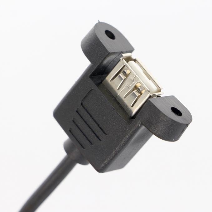 Personalização1M 2M Stud Macho para montar painel feminino USB 2.0 Tipo A cabo de extensão com bloqueio de parafuso Stud 3