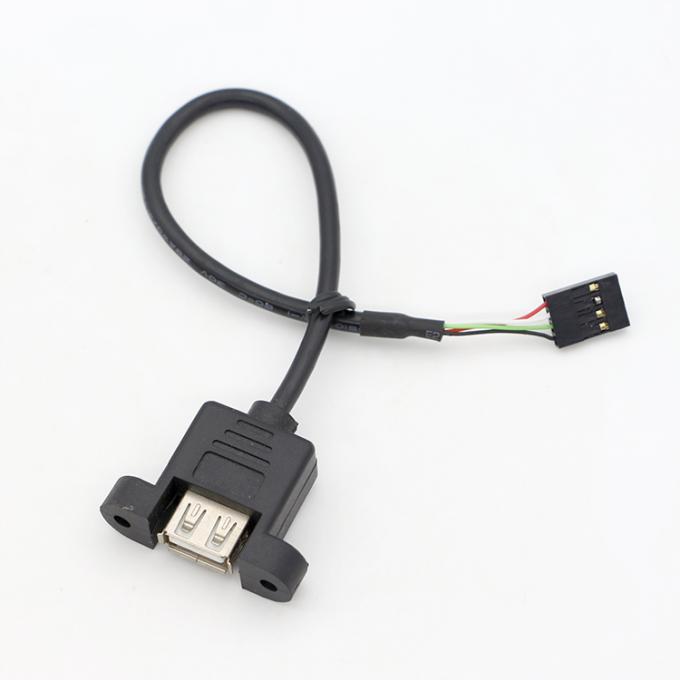 Cabos de ligação de dupont com parafuso personalizado 1M 2M USB Fêmea 4