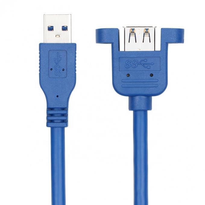 Dados de alta velocidade 5Gbps USB 3.0 Tipo A Macho para montador de painel feminino USB 3.0 cabo de extensão 2