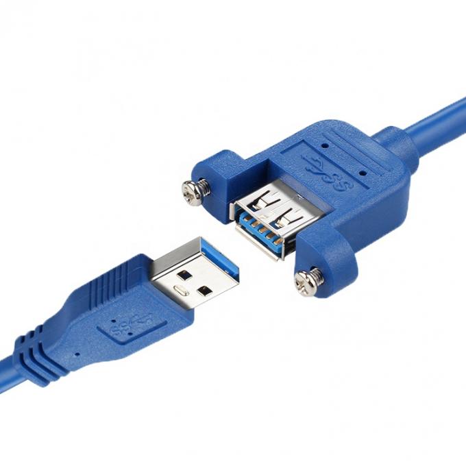 Dados de alta velocidade 5Gbps USB 3.0 Tipo A Macho para montador de painel feminino USB 3.0 cabo de extensão 5