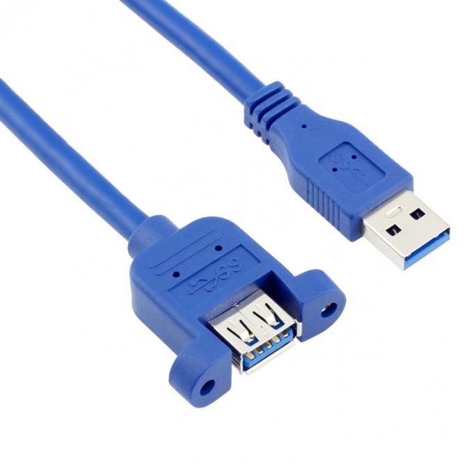 Dados de alta velocidade 5Gbps USB 3.0 Tipo A Macho para montador de painel feminino USB 3.0 cabo de extensão 4