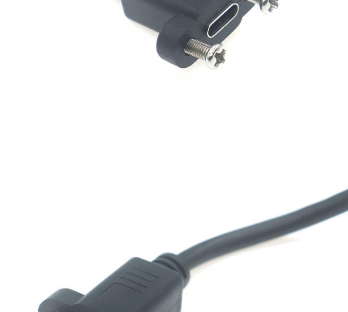 30cm 50cm Montagem de painel de parafuso macho para fêmea USB Tipo C 3.1 cabo de extensão 5
